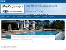 Tablet Screenshot of pebbleconcepts.com